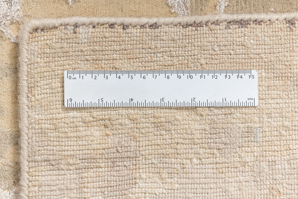 Индийский ковер из арт-шёлка, шерсти и хлопка «CHROME GOLD» PAINT-ABSTRACT-COLOR-2