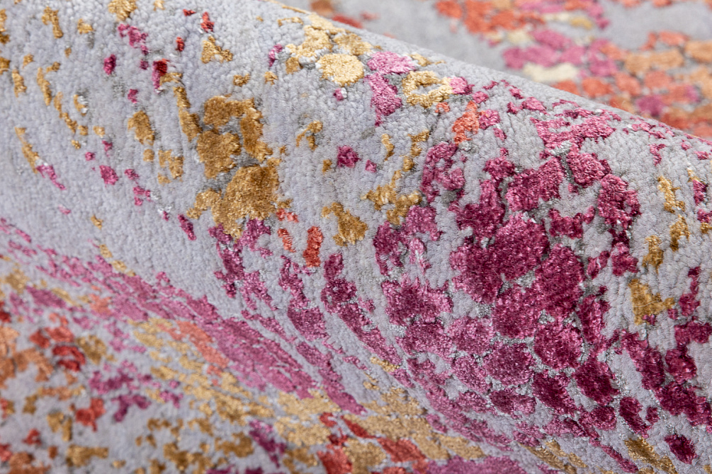 Индийский ковёр из шерсти и бамбукового шёлка «UNSTRING» SRB713-BBLU-RLAC