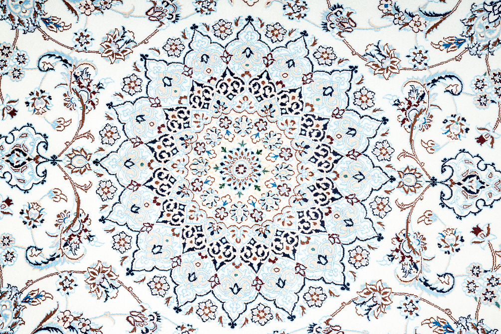 Иранский ковёр из шерсти и шёлка «NAIN 6LA» 21-010