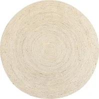 Индийский ковер из джута «JUTE» WHITE(Round) 1