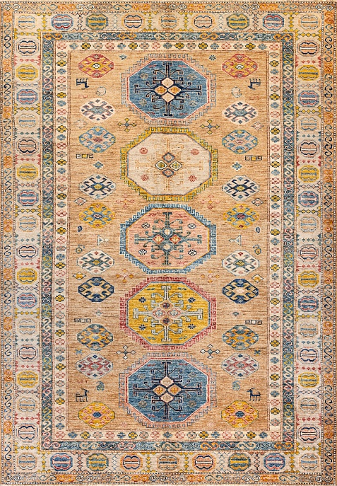 Пакистанский ковер из шерсти «KAZAK ROYAL» BROWN-BROWN(169x240)