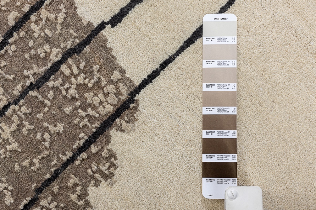 Индийский ковер из шерсти и шёлка «HOLLYWOOD ART» CE6626-IVORY