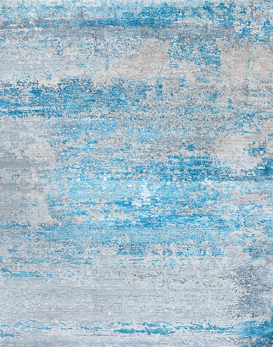 Индийский ковер из шерсти и шёлка «WEST HOLLYWOOD» PJ2103-GREY-BLUE