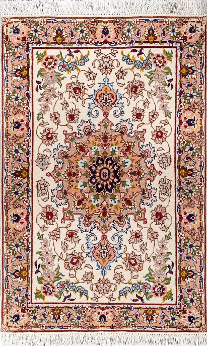 Купить иранский ковер из шерсти и шёлка TABRIZ 8-525-49/S-IR с ...