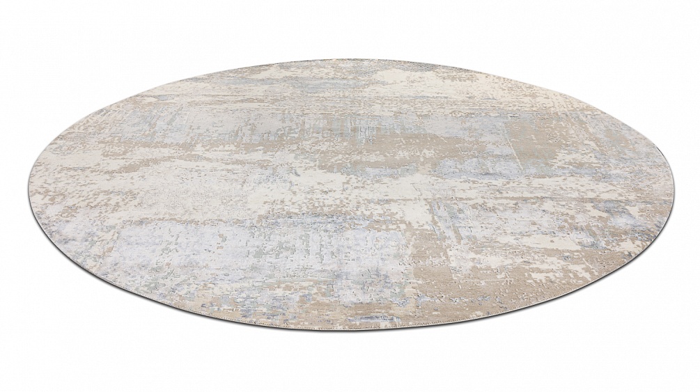 Индийский ковер из шерсти, арт-шёлка и хлопка «LA FAYETTE» KE-13(Round)