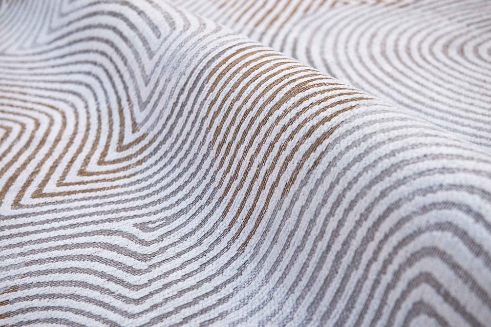 Бельгийский ковёр из полиэфирного шёлка «MEDITATION» 9228-OYSTER WHITE