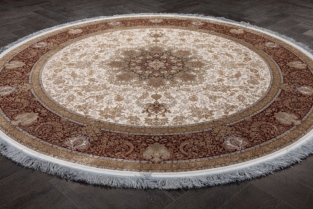 Иранский ковер из шёлка, бамбукового шёлка и акрила «NARSIS» 8310(Round) 3