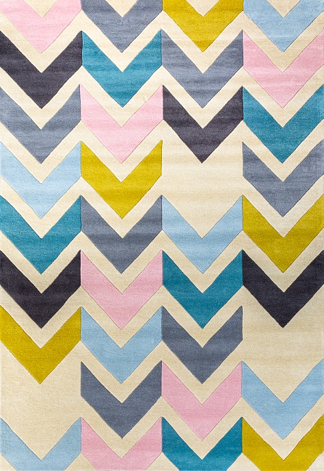 Индийский ковер из шерсти «REEF RUG» RF12-CHEVRON MULTI