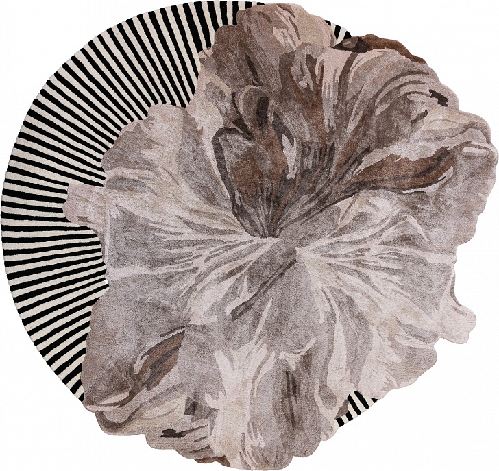 Индийский ковер из шерсти и эвкалиптового шёлка «VELVET MIRAGE» DAHLIA TAUPE 1