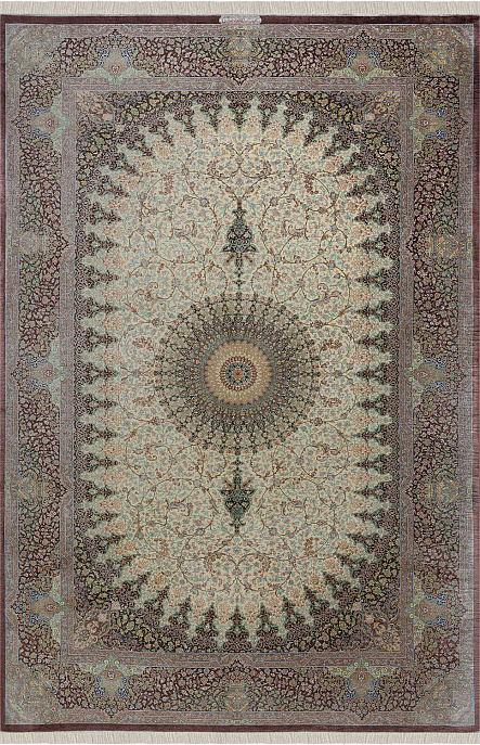 Иранский ковер из шёлка «QOM» 10-284-2011-10-1