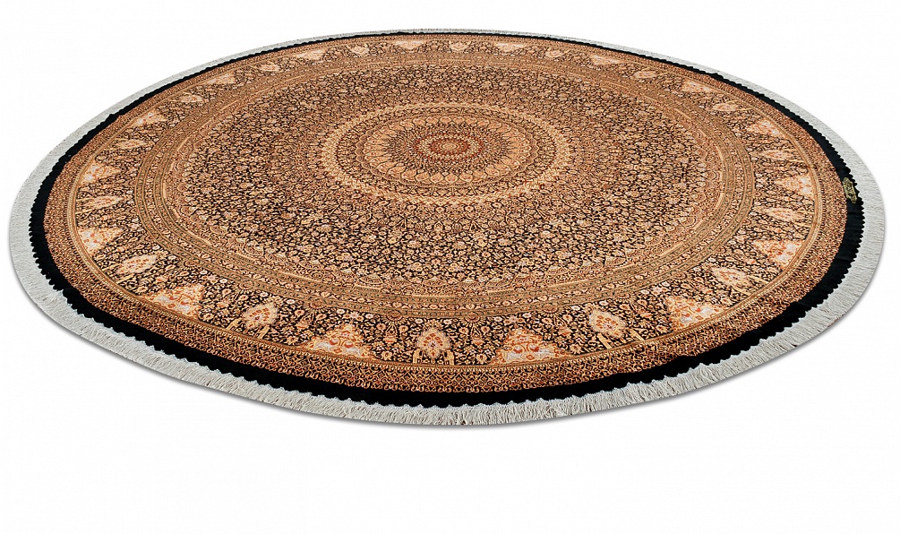 Иранский ковер из шёлка «QOM» 12-5-IR(Round) 2