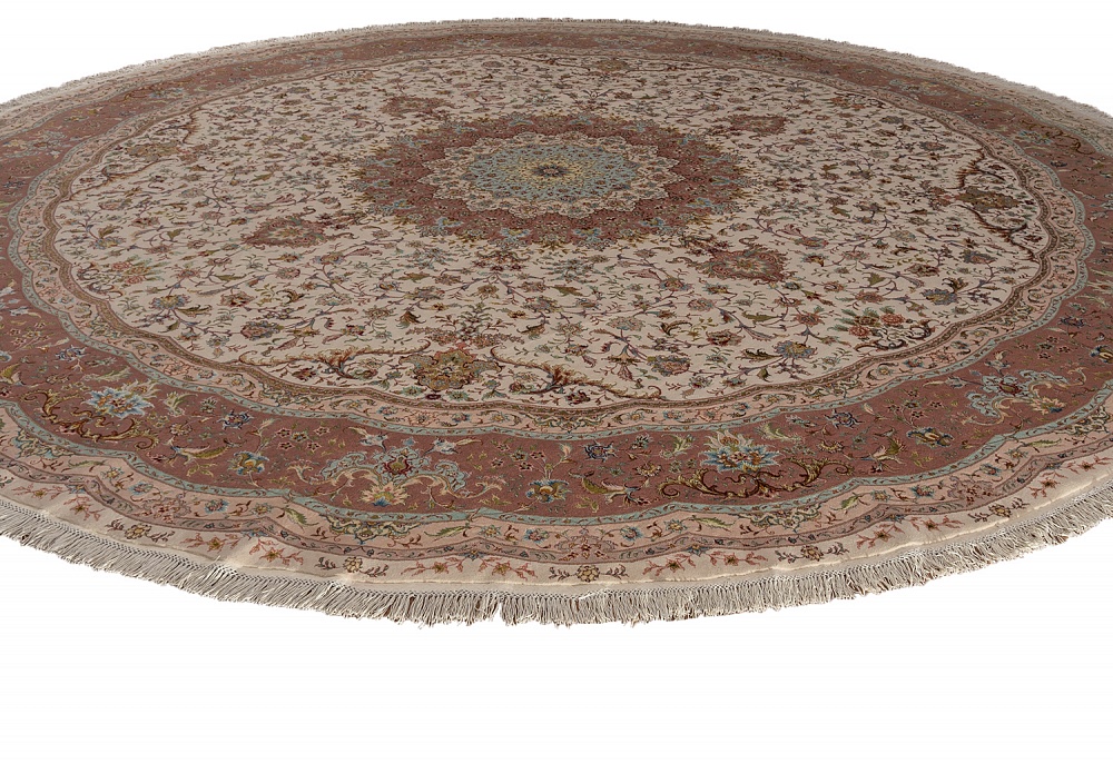 Иранский ковер из шерсти и шёлка «TABRIZ 40» 14-01-IR(Round) 2