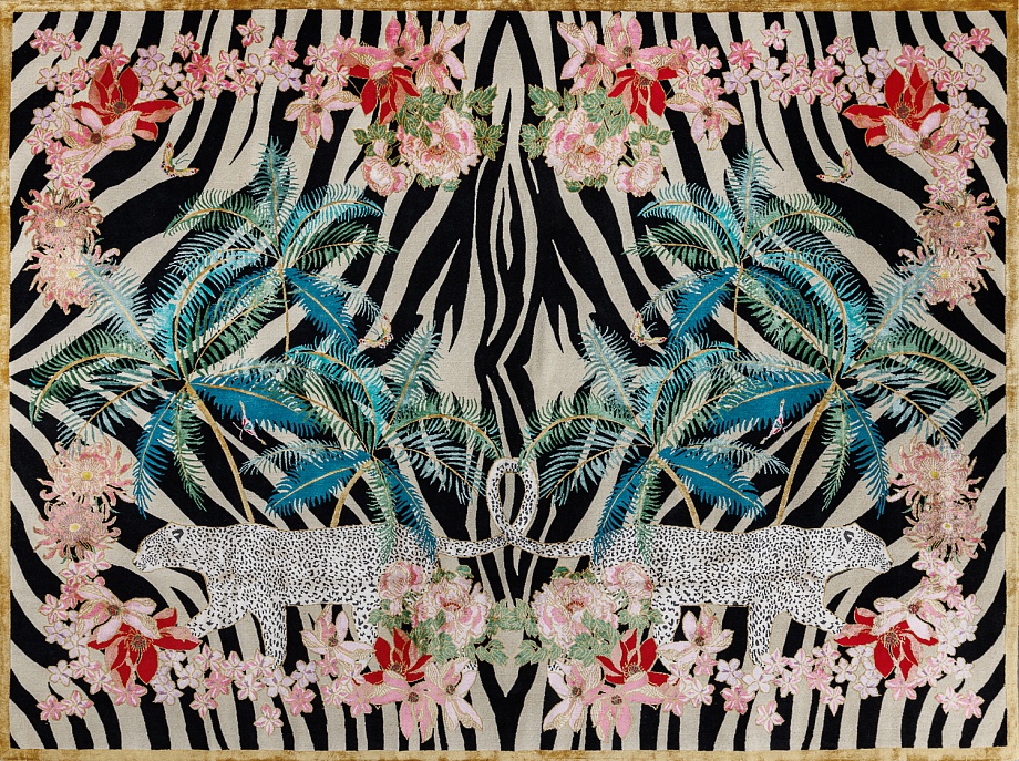 Непальский ковер из шерсти и шёлка «CHINESE ART DECO» CA-4