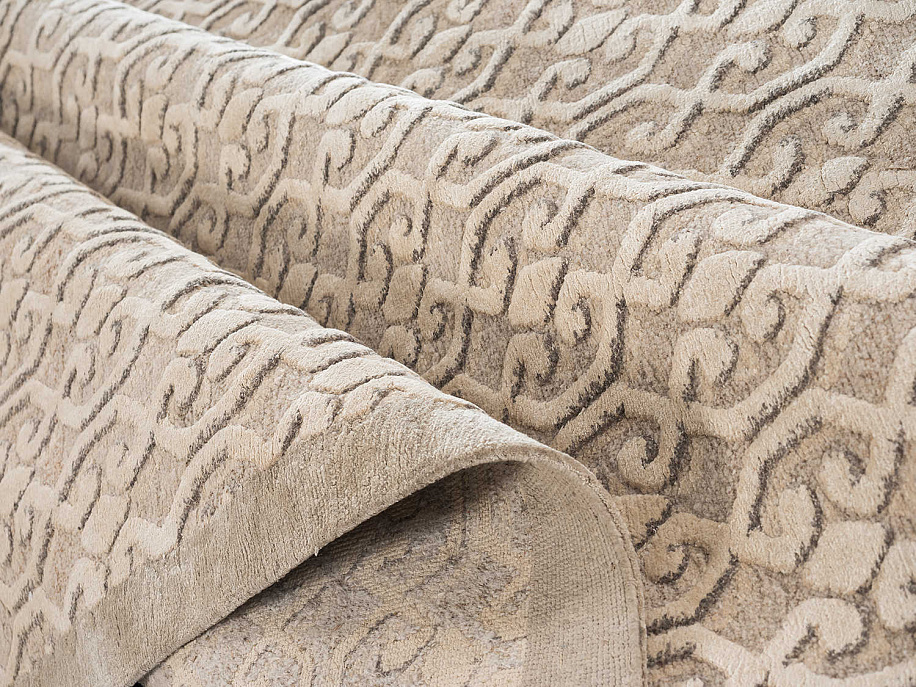 Непальский ковёр из шерсти и шёлка «ART DECO RUGS» CASABLANCA#90051(90350)