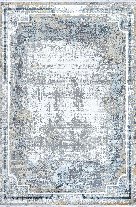 Турецкий ковер из эвкалиптового шёлка и акрила «VERSAİLLES PALACE» M460A-CREAM-DGRAY