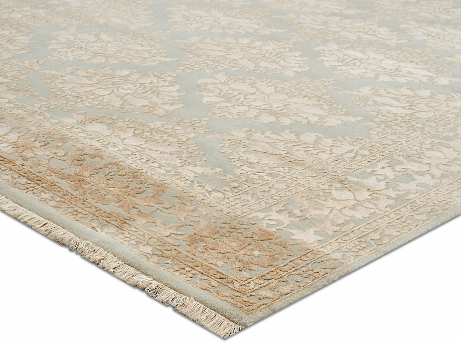 Индийский ковер из шерсти и арт-шёлка «KING OF AGRA» NO9N-LBLU-LBLU