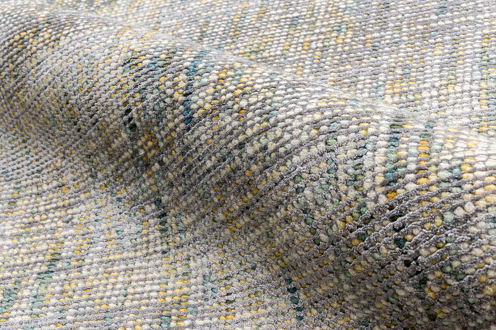 Индийский ковёр из шерсти и арт-шёлка «KONARK» 2021078-STONE GREY