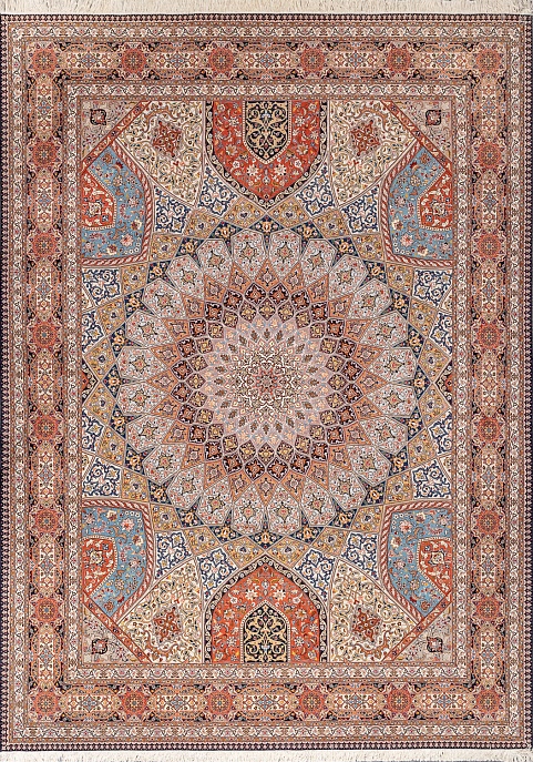 Иранский ковер из шерсти и шёлка «TABRIZ 40» 9-355-IR 1