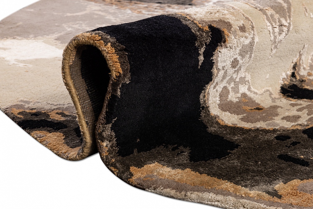 Индийский ковер из шерсти и бамбукового шёлка «VELVET MIRAGE» CONTINENT(Round)