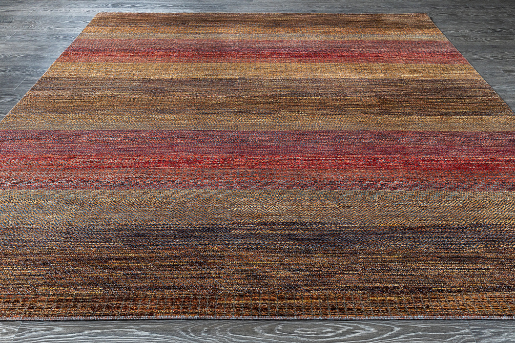 Индийский ковёр из шерсти и шёлка «MALIBU» RED-BROWN