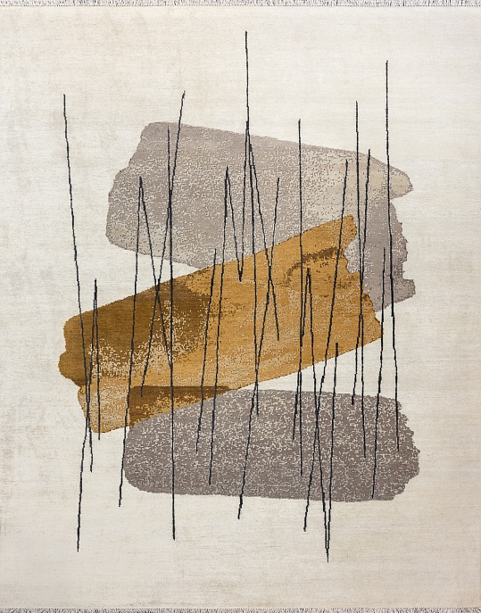 Индийский ковер из шерсти и шёлка «HOLLYWOOD ART» CE6626-IVORY