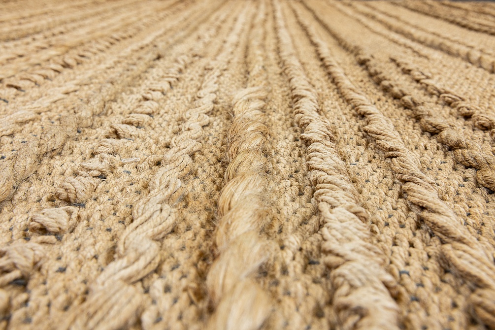 Индийский ковер из джута «JUTE MODERN» CHAMPAGNE-MARINE-2(Round) 5