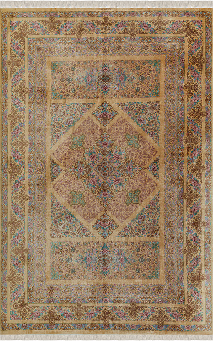 Иранский ковер из шёлка «QOM» 4316-1603