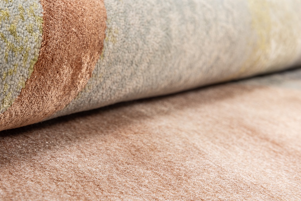 Индийский ковер из бамбукового шёлка, шерсти и хлопка «CHAOS THEORY» ESK369-CGREY-LTWIST 5