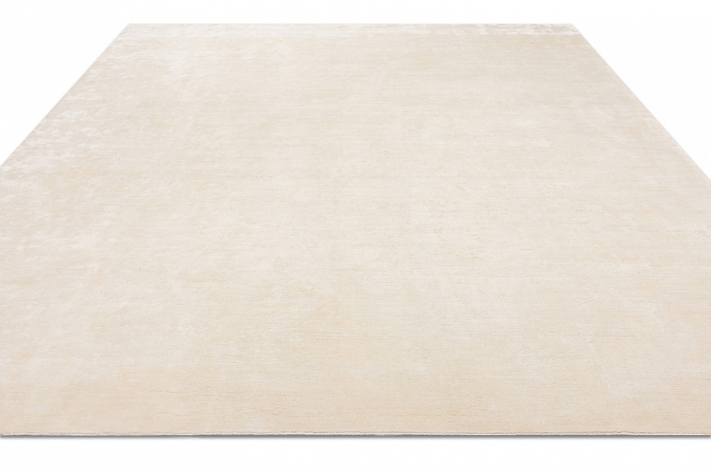 Индийский ковер из шёлка «BLANC DE BLANCS» PLAIN-WHITE