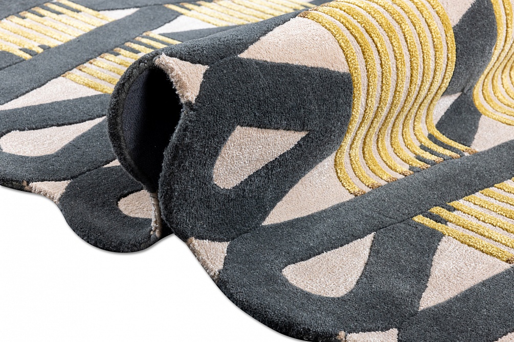 Индийский ковер из шерсти, арт-шёлка и хлопка «IRREGULAR» TOP9061-L.GRAY-L.GRAY 8