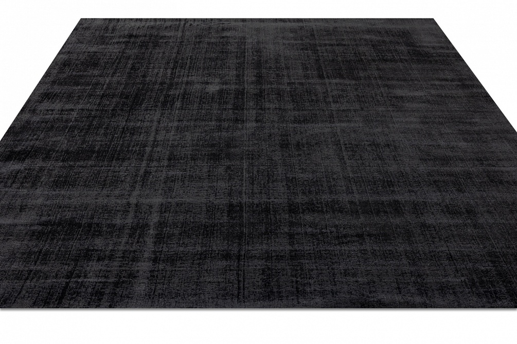 Индийский ковер из арт-шёлка «CROSS SPEСIAL» D110-CHARCOAL-BLACK