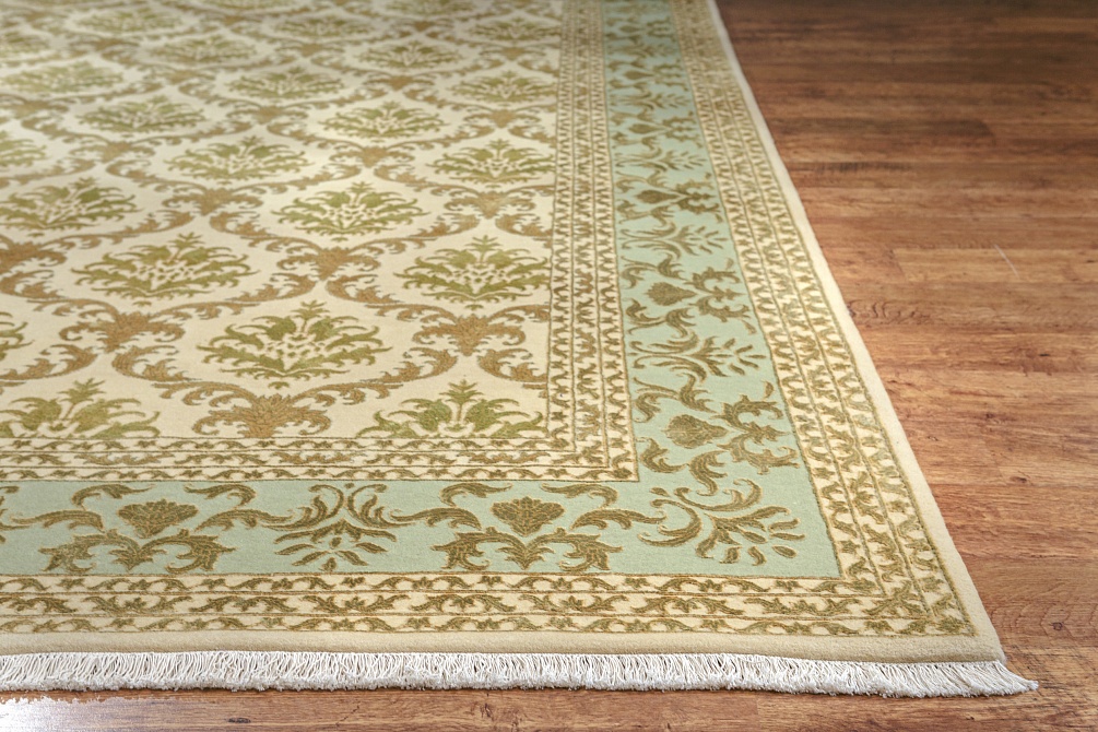 Индийский ковер из шерсти и арт-шёлка «KING OF AGRA» NO68-CRE-LGRN 7