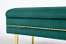 Банкетка Pragma 80 см Зеленая золото - ножки 18 см