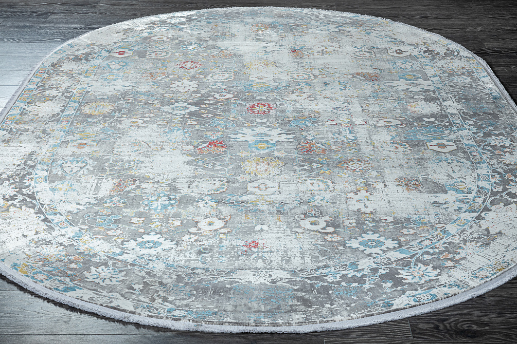 Турецкий ковёр из эвкалиптового шёлка и акрила «VERSAİLLES PALACE» MT138-CRE-TRT(Oval)