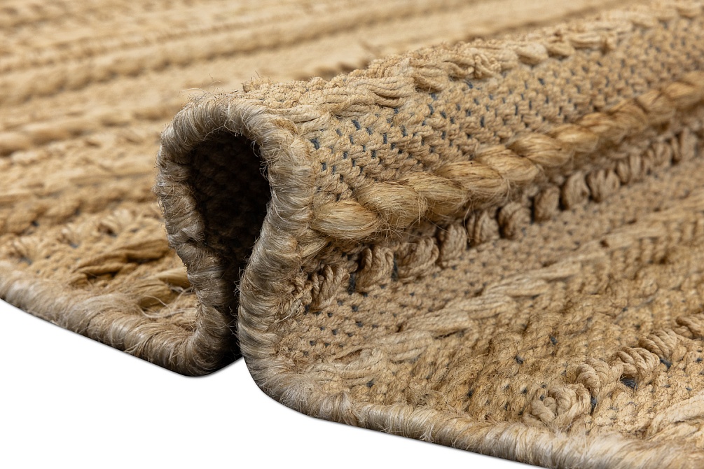 Индийский ковер из джута «JUTE MODERN» CHAMPAGNE-MARINE-2(Round) 8