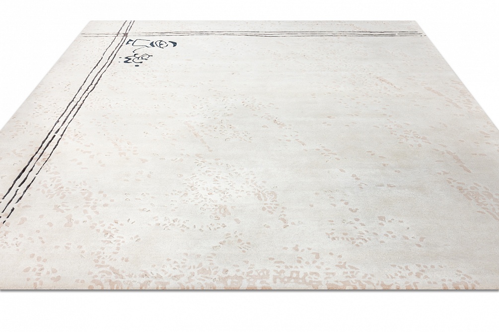 Индийский ковер из шерсти, арт-шёлка и хлопка «Art de Vivre by DETALI» design Irina Popova «ПРО ЛЮБОВЬ»