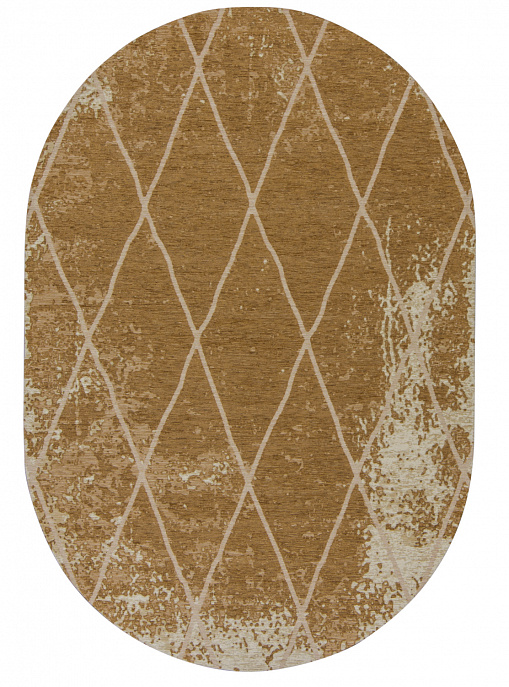 Бельгийский ковер из вискозы, акрила и хлопка «CARLUCCI» SPIRA-7081BUR(Oval)