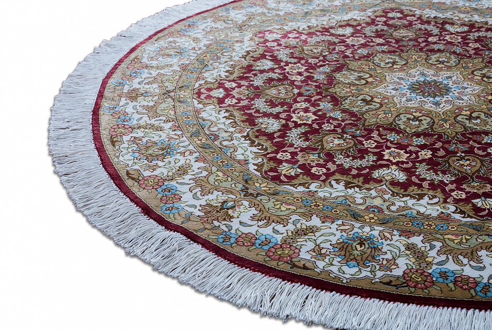 Иранский ковер из шёлка «QUM MM IR» 14-231-IR KASHI(Round)