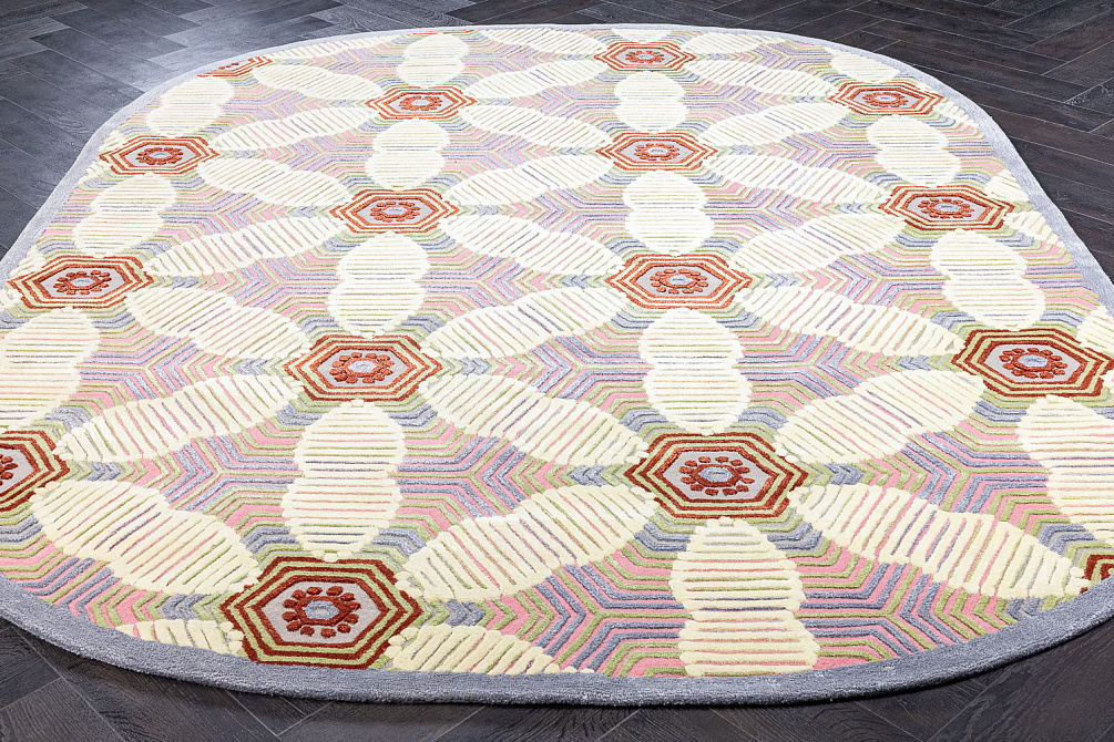 Индийский ковёр из арт-шёлка и шерсти «IRREGULAR» TOP-9057-CHIC-CHIC