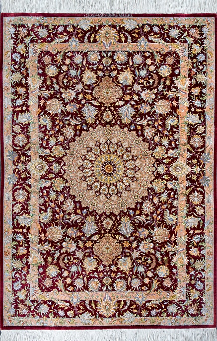 Иранский ковер из шёлка «QOM» 12-398-IR