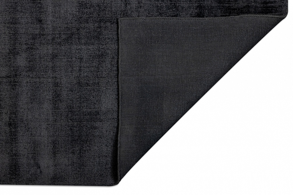 Индийский ковер из арт-шёлка «CROSS SPEСIAL» D110-CHARCOAL-BLACK