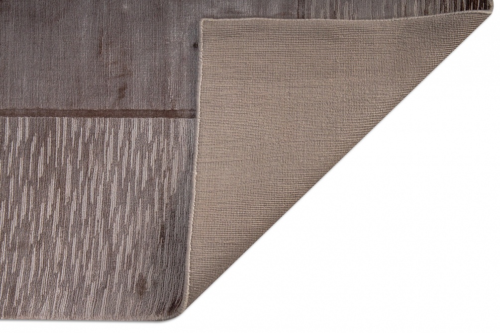 Индийский ковер из арт-шёлка «EDINBURG» BORDER-TAUPE