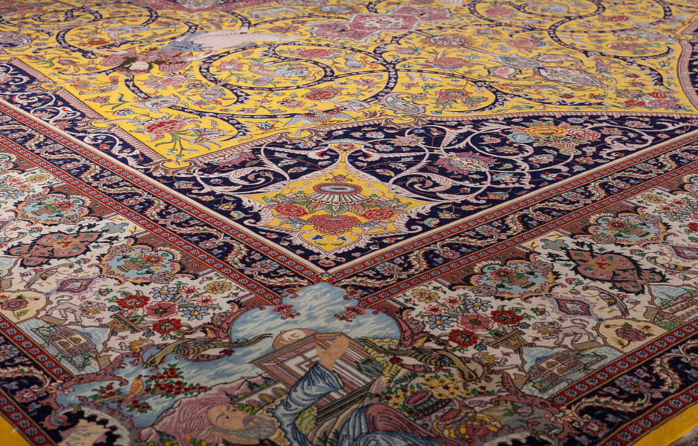 Иранский ковёр из шерсти и шёлка «TABRIZ 40» 11-386-IR