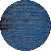 Индийский ковер из шерсти и арт-шёлка «MURUGAN» PLAIN-BLU-GIN-D138-DR04(Round) 1