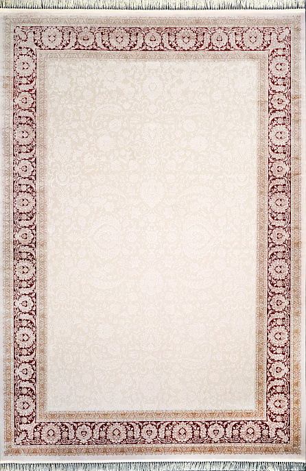Турецкий ковер из бамбукового шёлка «UNIQUE SILK» 9070A-B.IVR-B.L.RED