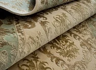 Индийский ковер из шерсти и арт-шёлка «KING OF AGRA» NO68-CRE-LGRN 2