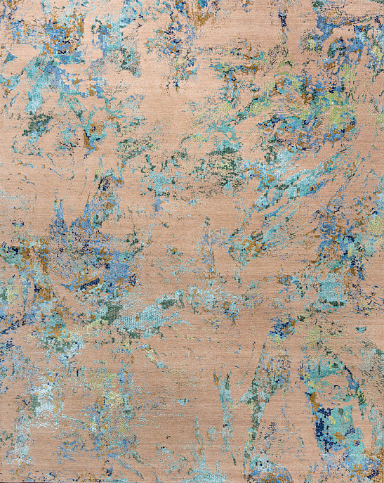 Индийский ковер из шерсти и бамбукового шёлка «UNSTRING» SRB713-PTINT-PNEED