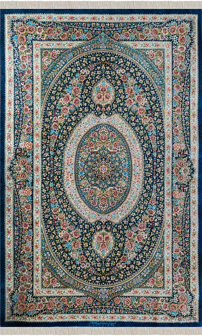 Иранский ковер из шёлка «QOM» 12-614/S-IR