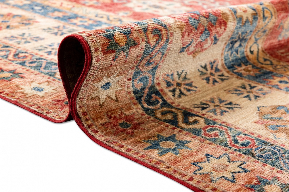 Пакистанский ковер из шерсти «KAZAK ROYAL» 232580-RED-BGE