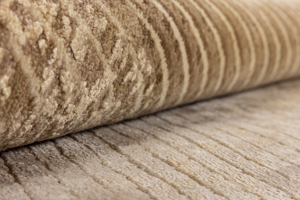 Индийский ковер из шерсти, шёлка и хлопка «HOLLYWOOD ART» CE6105-BROWN